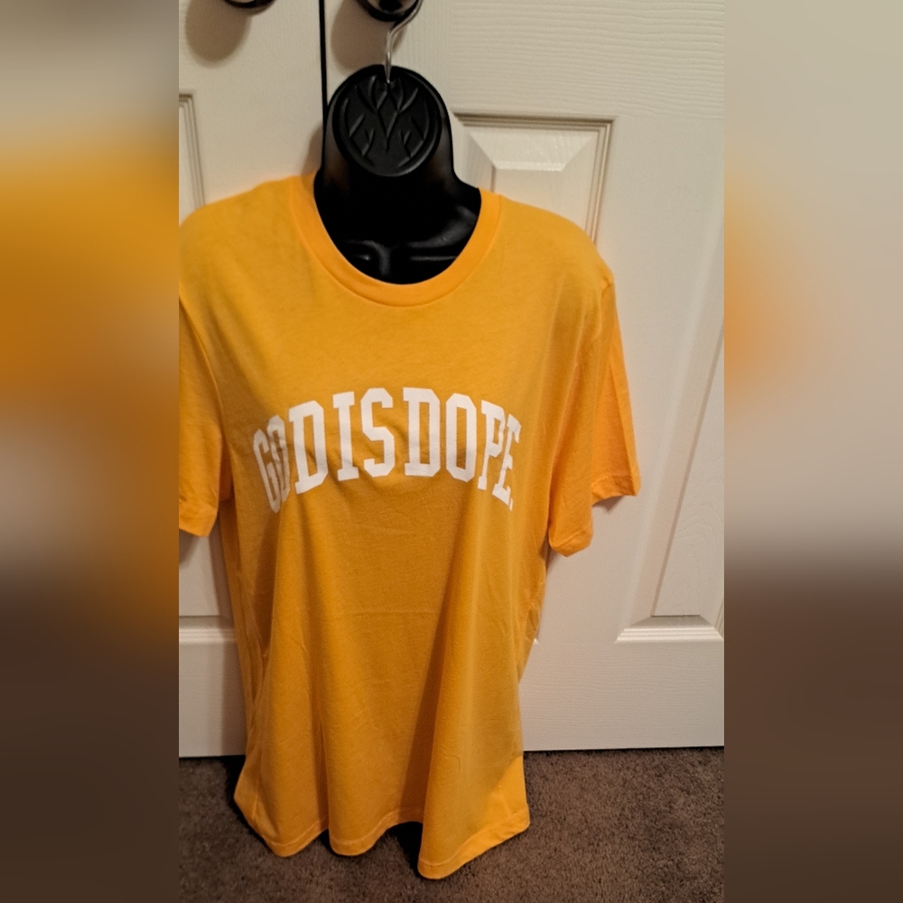 "God is Dope" Unisex Yellow T-Shirt NWOT